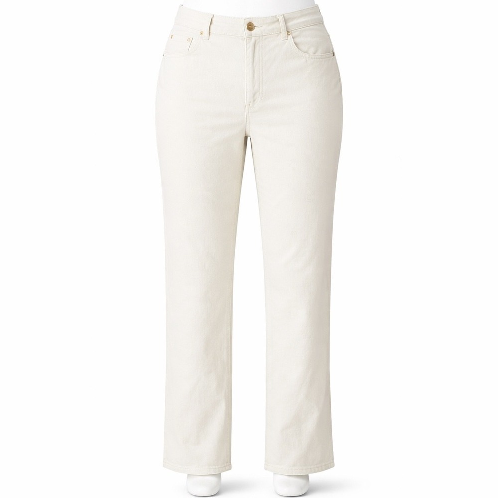 Escada Sport Jeans Women Size 4 US 40 Cream Straight Leg Denim Gold Hardware 10
